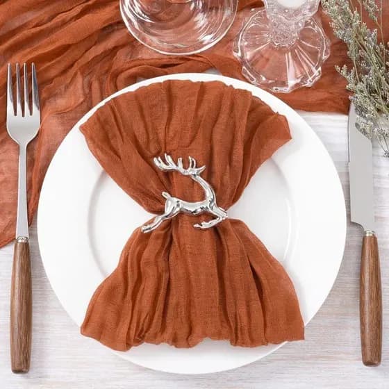 Guardanapo De Gaze , Algodão Reutilizável Para Decoração De Mesa , Fornecimento De Festa Retrô Macio Vintage Placemats C