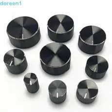 Tampa Do Potenciômetro DOREEN 6mm Botão Codificador Preto De Áudio Controle De Volume Eixo D Cônico Rotativo