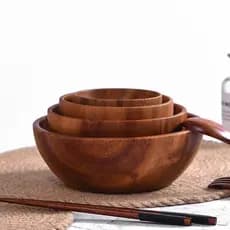 Tigela De Isolamento Térmico Redonda Para Macarrão , Sopa De Arroz , Salada , Estilo Japonês