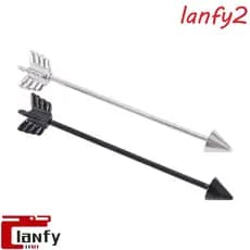LANFY Brinco De Cavilha Corpo De Jóias Longas Industriais Barbell Aço Inoxidável Piercing De Prata