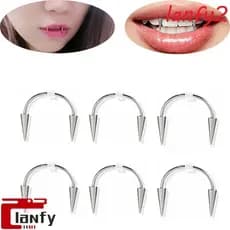 LANFY Goth Lips Ring Moda BCR Septum Piercing Na Boca Fake Piering Jóias