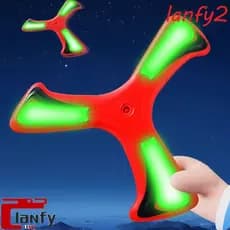 LANFY Boomerang Em Forma De V , Captura Rápida , Brinquedo Interativo De Bumerangue Voador , Noctilucente