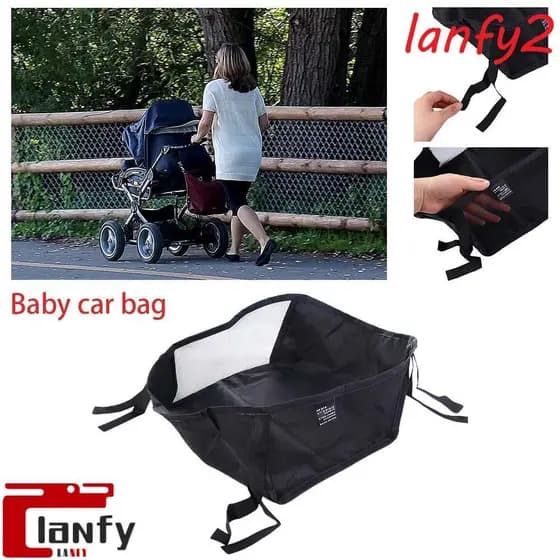 Lanfy Bolsa Organizadora Para Carrinho De Bebê / Cesta De Fundo Portátil / Cesto De Pendurar