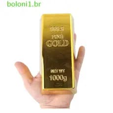 BOLONI Barra De Ouro Falsa , Tijolo Dourado De Parada De Porta Brilhante , Barras De Decoração De Mesa De Simulação De A