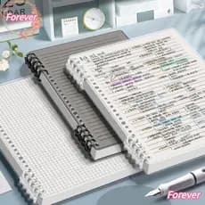 De Caderno De Folhas Soltas , Bloco De Notas Destacável De Páginas Internas Horizontais/Grade , Transparente 60 , Livro
