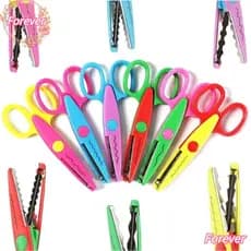 EQUIP 1/6 Peças Tesoura De Renda , Mão Confortável Pequena Cabeça Redonda Segurança Artística , Ferramenta De Arte Color