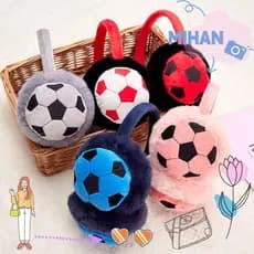 Aquecedor De Orelha De Futebol MH-BEAUTY , Protetores Pelúcia Espessados Para Crianças Ouvido Anticongelantes Manter O C