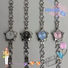 Pulseiras Com Pingente De Relógio De Bolso MH-BEAUTY , Liga De Zinco Corrente Ajustável , Em Formato De Estrela