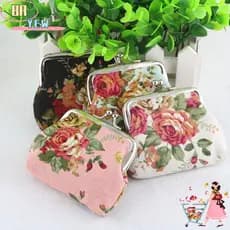 Porta-Cartões Vintage YEE Rose Flower Feminino Estampa Floral