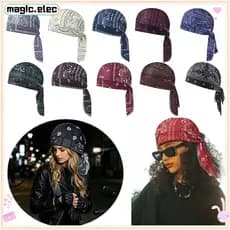 Lenço De Cabeça MAGIC Bandana , Bonés Hijab Com Estampa Paisley Ajustáveis , Chapéu De Elástico Confortável De Secagem R