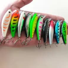 1Pcs 55mm 6.7g Isca De Afundamento Crankbait Artificial Dura Peixinho Natação Wobblers Conjunto De