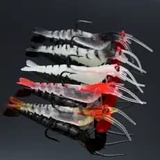 6 Cor Camarão Vivo 9cm 13g Iscas De Plástico Macio SP Pesca Softbait Udang Luminosas Afundamento