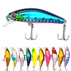 1pçs Nova Peixinho Que Afunda Fishing Lure 55mm 6.5g Isca De Pesca Olhos 3D Pesca Hook Robalo