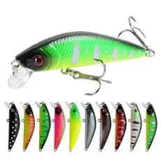 1 Pçs laser minnow Isca De Pesca 8.1g 7.0cm Duro crankbait wobblers Flutuante trolling Baixo