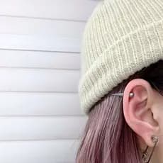 Punk Gótico Pico Cone Ponta Masculino Feminino Bola Redonda Orelha Piercing Brincos/Multicolorido