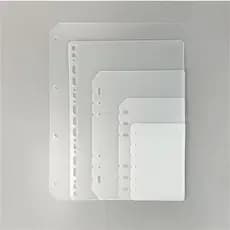 Divisória Universal Matte Agenda Interna De Papel Transparente A5 A6 A7 B5 A4 Separador De Planeador
