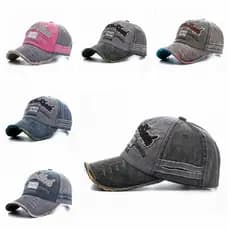 Boné De Beisebol Com Letras  , Chapéu Snapback Vintage De 1969 De Caminhoneiro Casual Ajustável Jeans Lavado