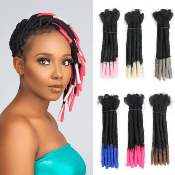  Preto Reggae Peruca Tranças De Cabelo Sintético Alta Qualidade Feminino Extensões Loiro Diário Kinky Em Massa