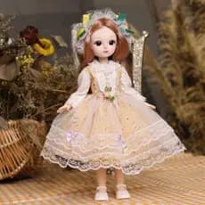 MXFASHIONE Boneca Articulada Móvel De 30 Cm , De Plástico Para Meninas , Brinquedos De Vestir , Com Brinquedo Musical De