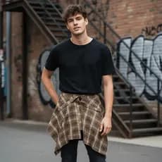 MXFASHIONE Mini Saia Curta Evasê , Xadrez De Cintura Alta Estilo Coreano Com Cinto Inferior Vedação