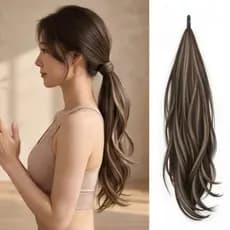 Peruca De Rabo De Cavalo Ondulado MXFASHIONE , Extensões Sintéticas Longo E Encaracolado , Envoltório Flexível