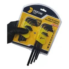 Kit Jogo Chave Allen Alen + Jogo Chave Torx 18 Peças