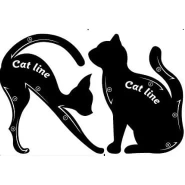 kit Molde/Estêncil/Delineador De Olhos De Gato Em Linha