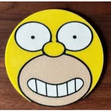 2Pcs Porta-Copos Os Simpsons 3D | Bart, Homer, Marge, Maggie e Lisa | Decoração Criativa Geek