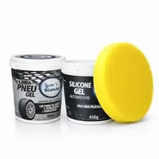 Kit Silicone Gel + Pneu Pretinho Gel + Aplicador