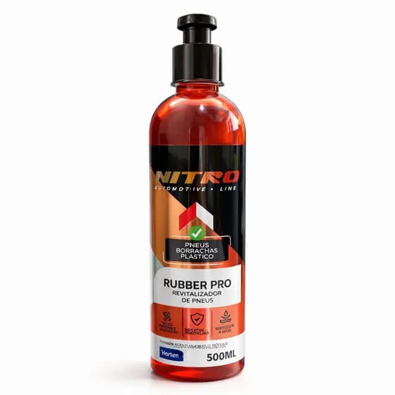 Rubber Pro Nitro Revitalizador de Pneus Borracha Plástico Brilho Intenso