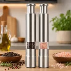 Moedor Pimenta Sal Temperos Portatil Aço Inox Saladas