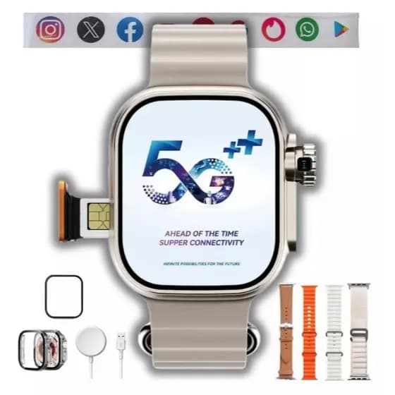 Smartwatch Microwear 5g Ultra 3 Ai 16gb Serie 10 Chip Câmera + Brindes Whatsapp Feminino E Masculino