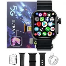 Smartwatch 5g Chip Ultra 4 AI Chip 49mm 16gb com camera Microwear 4 Pulseiras Wpp Redes Sociais.