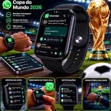 Smartwatch W11 Pro Serie 11 Relogio inteligente para Copa Microwear Tela Amoled Responde Whatsapp