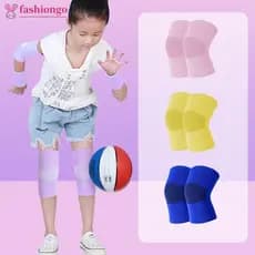 FASHIONGO 1 Par De Joelheiras Esportivas Infantis , Cores Doces , Esportes Ao Ar Livre , Anti-Queda , Leve , Proteção Re