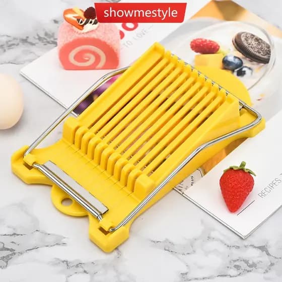 SMS Aço Inoxidável Multifuncional Almoço Fatiador De Carne Portátil Cortador De Alimentos Banana Queijo Morango Ovo Slic