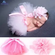 DREAMFOREST Baby Girls Recém-Nascidas Fita De Cabeça Tutu Saia Fantasia Propulsora Fotográfica