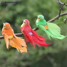 DF Pássaros Artificiais Espuma Falsa Simulação Animal Pena Aves Modelos Casamento Casa Jardim Ornamento Decoração