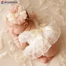 DREAMFOREST Adereços Fotográficos Para Recém-Nascidos Romper Renda Sem Costas Roupas Fotografia De Arte Fotográfico