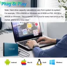 Popular SSD Externo Super Rápido 2TB/4TB/128TB/256TB USB3.2 Tipo-C Unidade De Estado Sólido De Transferência De Dados De