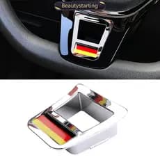 Belezastarting Autocolante Da Tampa Do Volante Interior Carro Para Volkswagen GOLF 7 GTi MK7 POLO 2014 2015 Passat B7 2015 B8 MK6 2015 2016 Acessórios Jetta M1R9