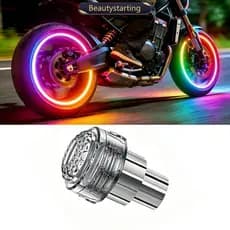 BEAUTYSTARTING 1/2/4Pcs Motocicleta Carro Válvula De Pneu Luz Aro Strobe Aviso Roda Lâmpada Piscando Vibração Ativada Se