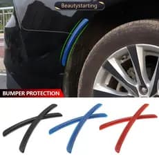 BEAUTYSTARTING Par Universal Protetores De Pára-Choques De Carro Com Adesivos Arco De Roda Anti-Arranhões De Guarnição E