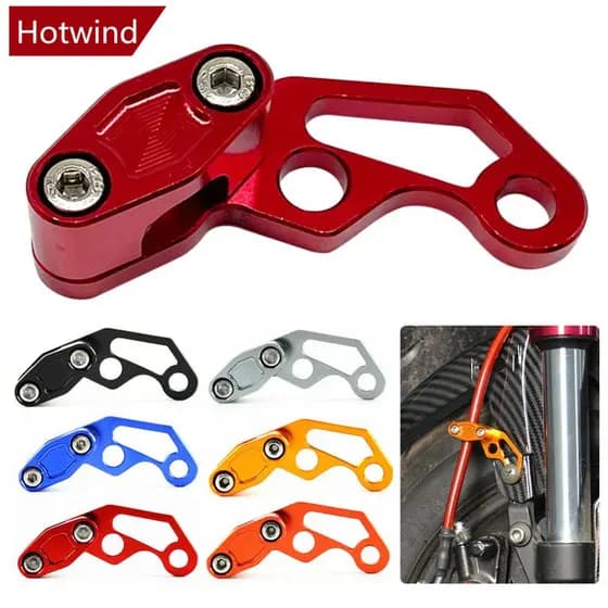 HOTWIND Universal CNC Clip De Freio De Motocicleta Mangueira De Óleo Modificado Liga De Alumínio L5S2