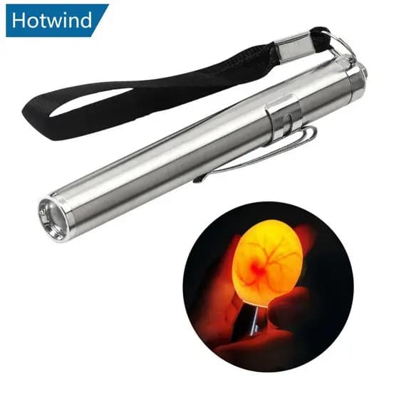 HW 1Pc Incubadora De Aço Inoxidável Eggtester Ovo Lanterna LED Detector De Ovos Equipamento De Incubação Para Frango Cod