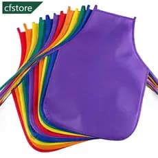 CFSTORE Unisex Avental Colorido Infantil Simples Pintura Em Tecido Não-J2N1