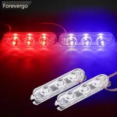 FOREVERGO 2Pcs Luz Estroboscópica Da Polícia 3 LED Carro De Motocicleta Piscando Aviso De Emergência Luzes De Parada Do Freio Traseiro Cauda X2Z8