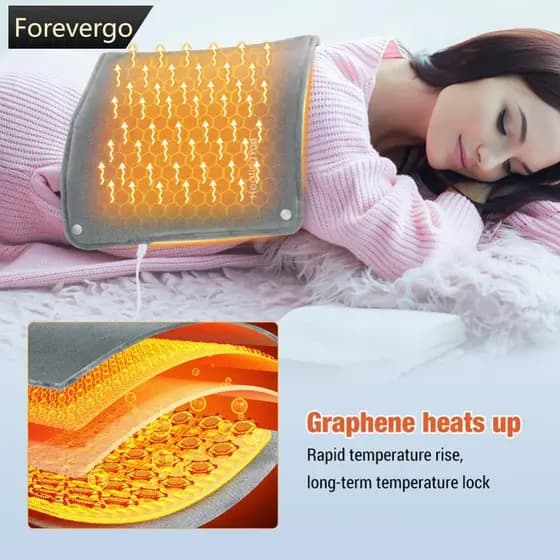 FOREVERGO Almofada De Aquecimento Rápido De Grafeno Com Temperatura Ajustável E Temporização Fonte De Alimentação USB Es