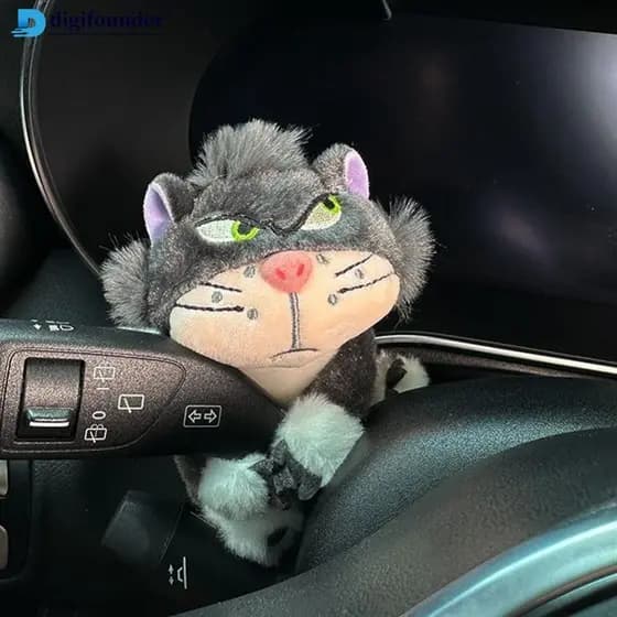 DGF Limpador De Pára-Brisa De Carro Interruptor De Sinal De Mudança Ornamentos Decorações Boneca De Pelúcia Gato Acessór