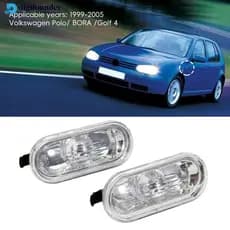 DGR 2 Pçs Luzes De Marcação Laterais Do Carro Sinal Volta Lâmpada Advertência Compatível Para Volkswagen Golf 4 Mk4 Bora